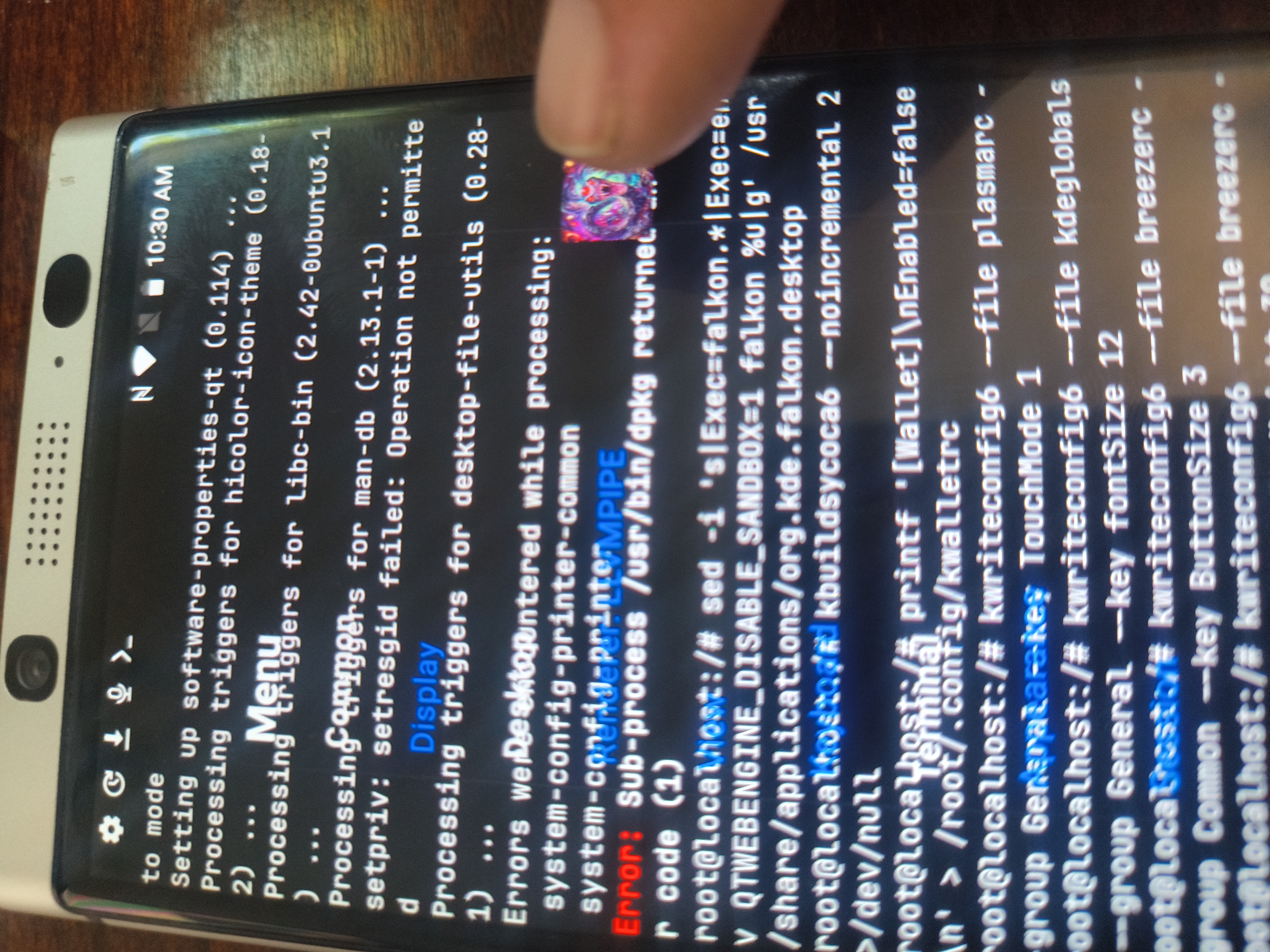 Side menu open