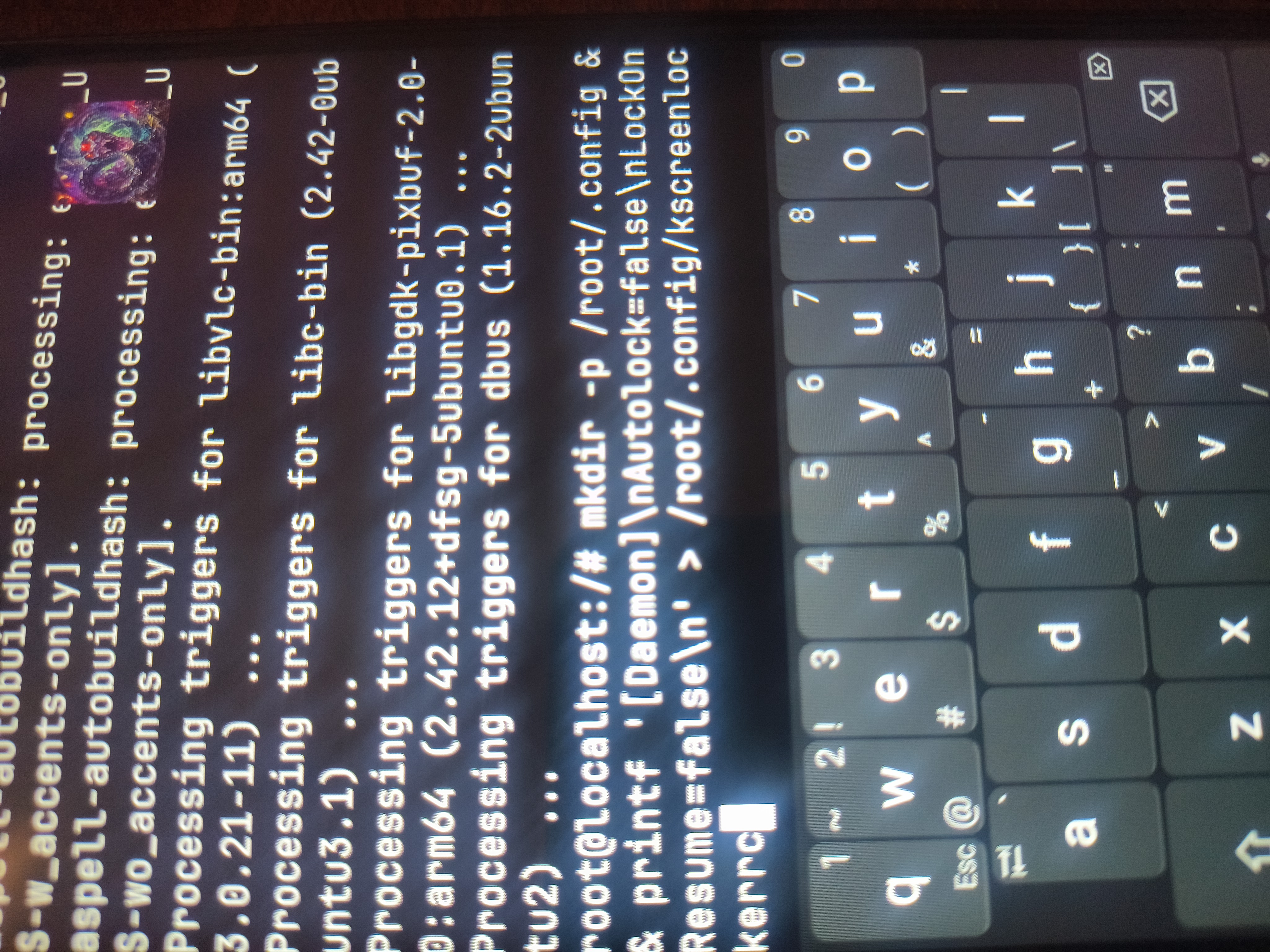 Screen locker config written