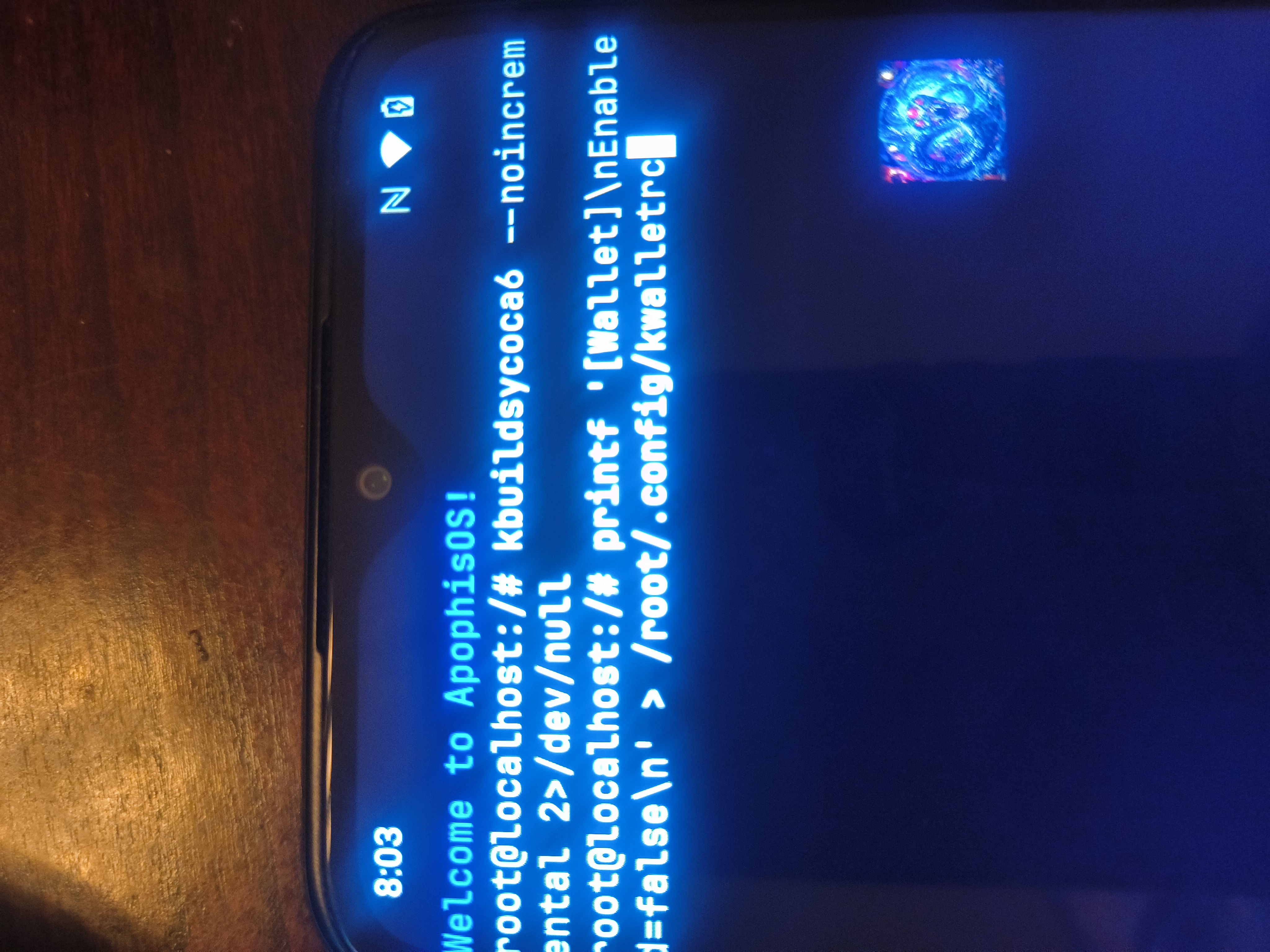 Wallet config written